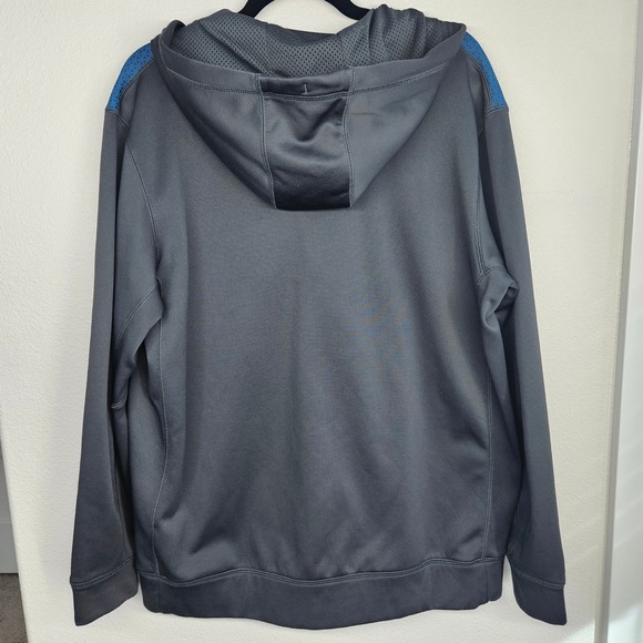 Nike Therma-FIT Men's Full Zip Hoodie Blue Black Geometric Pattern Large - Picture 3 of 6